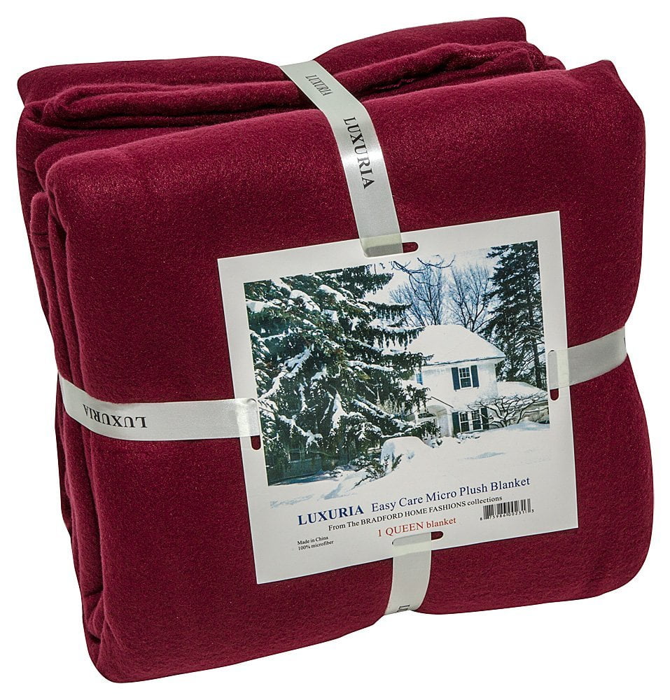 LUXURIA Micro QUEEN Blanket , BURGUNDY