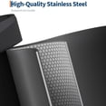 thumbnail image 3 of YUSAZENS 80L Large Step-on Trash Can for Kitchen, with Liner Rim and Soft Close Plastic Lid, Perfect for High Capacity Needs, Black Color, 3 of 9