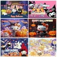 thumbnail image 2 of Kawaii Hello Kitties Birthday Party Backdrop Banner Photography Halloween Party Decoration Supplies 5*7FT, 2 of 2