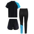 thumbnail image 2 of Haitryli Boys Boxing Outfit 3 Piece Muay Thai Cage Fighting Martia Arts Outfits Carnival Dress Up Light Blue 10, 2 of 3