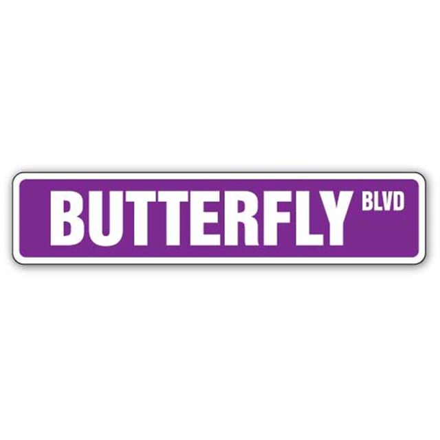 SignMission SS-Butterfly Panneau de Rue Butterfly 4 x 18 Po - Nouveau Filet Jardinier Monarch Xing