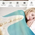 thumbnail image 3 of Pratyus Starfish Sandy Beach Blue Sky Flannel Throw Blanket for Bed Couch Sofa Chair All Seasons Lightweight Soft Blanket 50x60in, 3 of 6