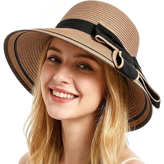 Wide Brim Summer Hat for Beach Travel Outdoor Daily, Women Straw Sun Hat 2026 New