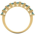 thumbnail image 5 of 2.61 ctw Wedding Band for Women - 18K Yellow Gold Blue Moissanite Stackable Eternity Ring, 5 of 6
