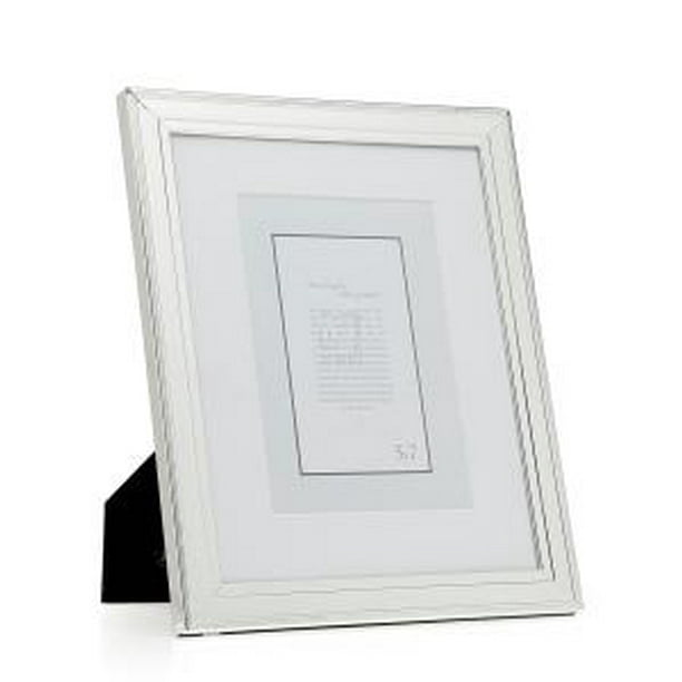 8x10/5x7 SilverPlated Double Beaded Photo Picture Frame Standing