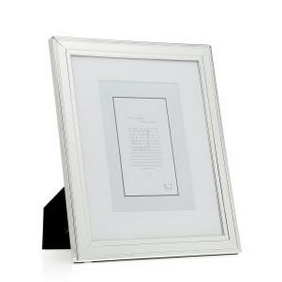 8x10 5x7 Silver Plated Double Beaded Photo Picture Frame Standing 8x10 5x7 Silver Plated Double Beaded Photo Picture Frame Standing Horizontal Or Vertical With Included White Mat Com