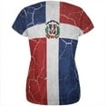 thumbnail image 2 of Distressed Dominican Republic Flag All Over Womens T Shirt Multi 2XL, 2 of 2