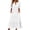 *White, variant on VBVC Women's V-Neck Ruffle Sleeve Midi Dress,Smocked Waist Tiered Boho Dress For Women,Ladies Casual Summer Beach Flowy Sundress with Pockets,Blue,S-3XL