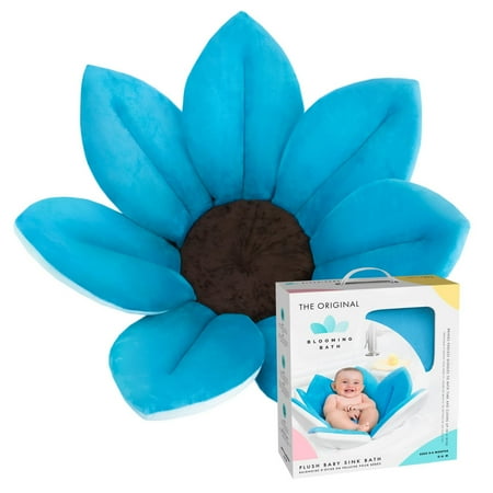 UPC: 0851238004038 | Blooming Bath Original Flower Baby Bath Seat for Newborns Blue
