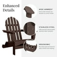 thumbnail image 2 of DuroGreen Adirondack Chairs Made With All-Weather Tangent lumber, Set of 4, Oversized, High End Classic Patio Furniture for Porch, Lawn, Deck, or Fire Pit, No Maintenance, USA Made, Chocolate, 2 of 7