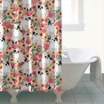 thumbnail image 4 of Cute Cartoon Rose with Dog Bulldog Shower Curtain 72"x84" ,Bathroom Decorative Shower Curtains Set with 12 Hooks,Modern Waterproof Washable Shower Curtain, 4 of 6