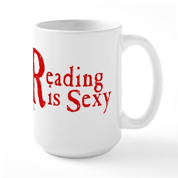 CafePress - Reading Is Sexy Large Mug - 15 oz Ceramic Large White Novelty Mug