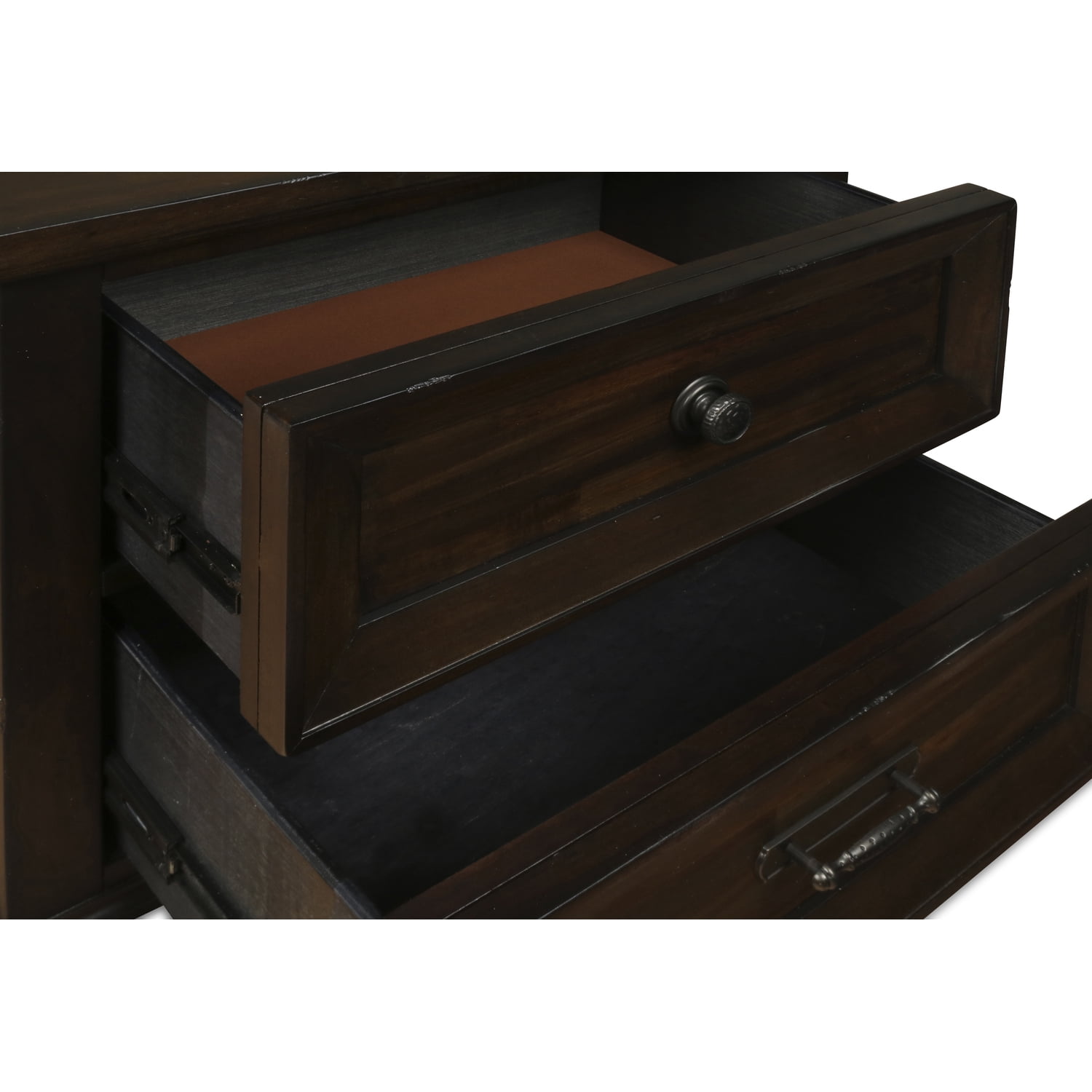 New Classic Furniture Sevilla 2-Drawer Wood Nightstand in Walnut