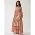 thumbnail image 5 of Printed Long Sleeve Viscose Maxi Dress, 5 of 7