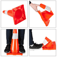 thumbnail image 6 of Safety Cones, 10 PCS Traffic Cones, PVC Construction Cones, Reflective Collars Traffic Cones with Weighted Base Used for Traffic Control, Driveway Road Parking and School Improvement, Orange, 6 of 7