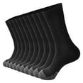 thumbnail image 2 of 5 Pack Mens Solid Color Basketball Socks Cushioned Crew Length Sports Athletic Socks, 2 of 8