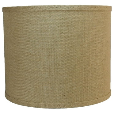 Burlap Drum Lamp Shade, 12-inch By 12-inch By 10-inch, Spider