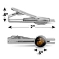 thumbnail image 3 of Marine Corps USMC Golden Logo on Black Eagle Globe Anchor Officially Licensed Round Tie Bar Clip Clasp Tack Silver Color Plated, 3 of 6
