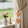 thumbnail image 5 of Leodye 1PCS Leaf Shape Curtain Tieback Handmade Curtain Strap Buckle Rope Handmade Adjustable Curtain Tie Back Holders for Home Room Window Decoration -12.59 x 6.29 in, 5 of 6