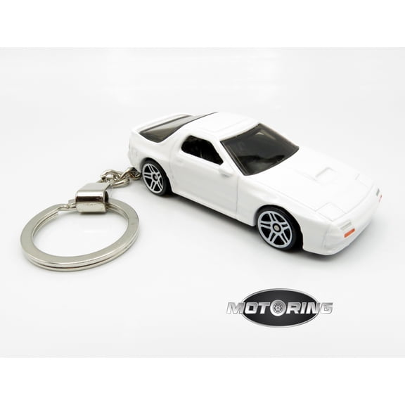 1989 '89 Mazda Savanna RX7 White Car Rare Novelty Keychain 1:64 Diecast