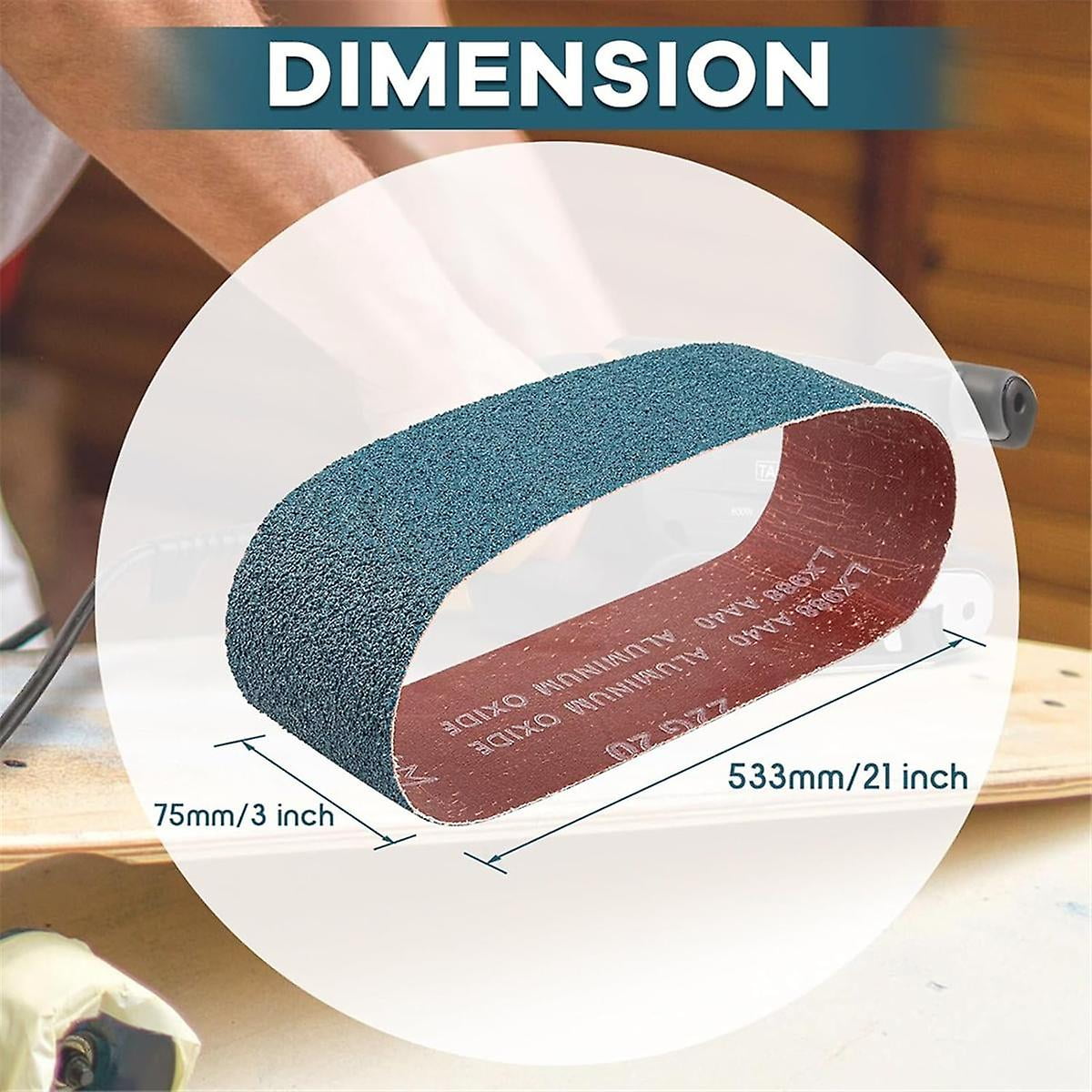 3x21 Inch Belt Sander Sanding Belts Kit 20 Pcs 5 Each Of 40 60 80 120 Grits Zirconia Belt Sander Paper Sanding Belts Walmart