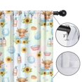 thumbnail image 4 of Blackout Kids Curtains,Colorful Highland Cow Bathtub Pattern Childrens Insulated Curtains Set Of 2,Bedroom Essentials,Toddler Room Decor 42"x84", 4 of 5