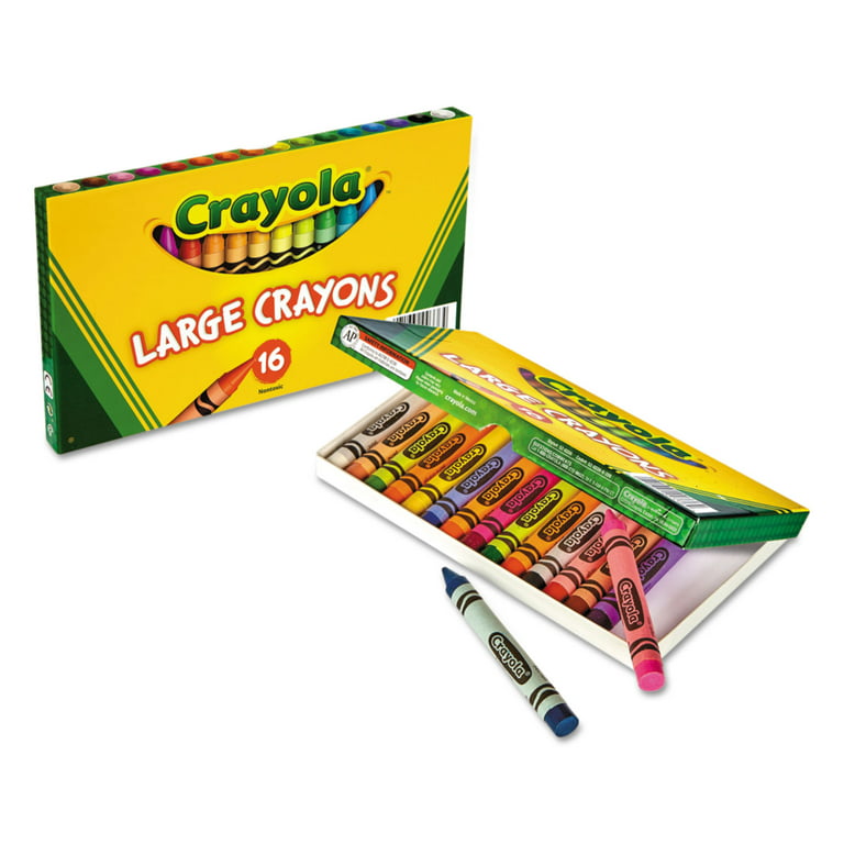 VINTAGE CRAYOLA Big Box of Crayons 16 UNNAMED COLORS Never Used