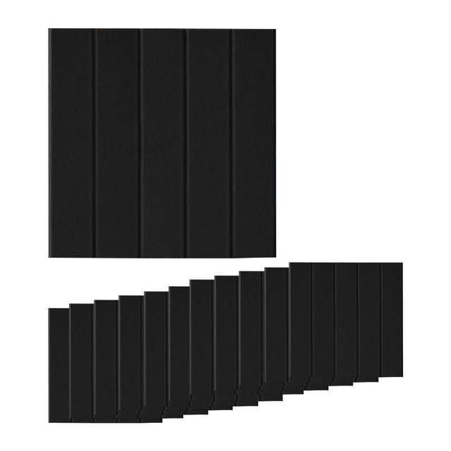 Pegatinas de azulejos, paneles acústicos, prácticos, multifuncionales, modernos, tableros de insonorización, pegatinas de pared para estudio de Piano, Negro