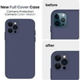 thumbnail image 3 of for iPhone 12 Pro Case, Silicone Upgraded [Camera Protecion] Phone Case with Soft Anti-Scratch Microfiber Lining, 6.1 inch, Navy Blue, 3 of 11