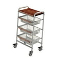 thumbnail image 4 of deevoka Rolling Cart Mobile Bookcases Storage Cart for Laundry Room Bedroom Bathroom brown 3 tier, 4 of 9