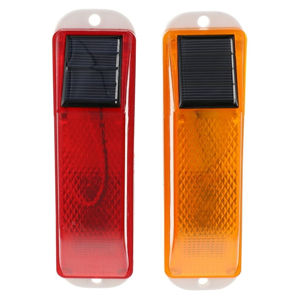 2 luces de advertencia estroboscópicas solares, luz de precaución solar multifuncional, luz solar