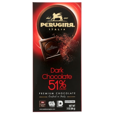 Perugina Candy Bar Dark Chocolate 51%, 3 Oz