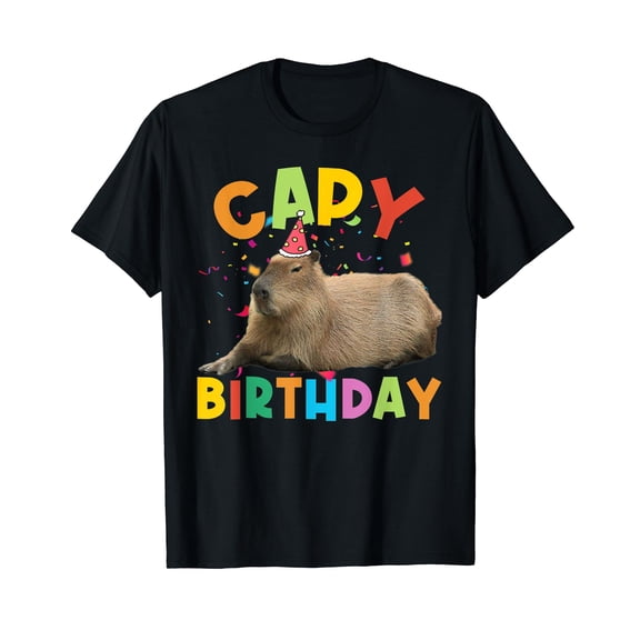 Capy Birthday Funny Capybara Animals Boys Girls Birthday T-Shirt