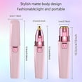 thumbnail image 4 of Facial Hair Remover for Women - Pink USB Rechargeable Eyebrow Trimmer & Face Shaver with LED Light, 2-in-1 Hair Removal Device for Smooth Skin, 4 of 9