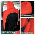 thumbnail image 5 of For 2020-2024 Tesla Model Y FH Group Faux Leather Custom Fit Car Seat Covers Front Set - Solid Red, 5 of 7