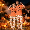 thumbnail image 7 of Grblisyd Halloween Matching Family Pajamas Set Cute Cartoon Graphic Print Mommy and Me Matching Outfits Soft Nightwear for Family, 7 of 7