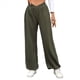 thumbnail image 2 of Pantalones Deportivos de Cintura Alta con Bolsillos para Mujer, Pantalones de Yoga Holgados e Informales Verde L, 2 of 10