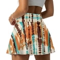 thumbnail image 2 of SEANATIVE Women Athletic Skort with Built-in Shorts Pockets Pleated Tennis Skirts Lightweight Stretchy Breathable Golf Pickleball Workout Active Skort, XL, Tie-dye Brown Beige, 2 of 7