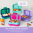 thumbnail image 4 of Bentgo Kids Snack - 2 Compartment Leak-Proof Bento Box Container for Snacks and Small Meals, Easy-Open Latch, Dishwasher Safe, BPA-Free for School, Daycare, & Sports - Ideal for Ages 3+ (Purple), 4 of 8