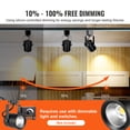 thumbnail image 3 of KFFKFF LED Track Lighting Heads Dimmable H Type Fixtures 3 Pack 6.5W 3000K 620 lm, 3 of 10
