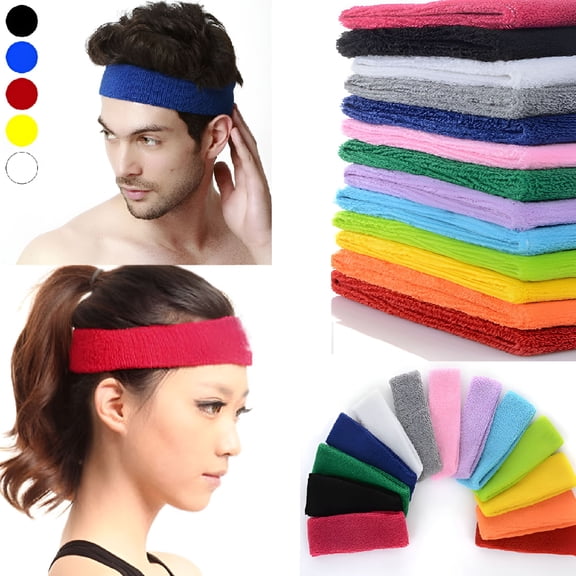 TELOLY 2026 New Cotton High Quality Sweat Headband for Men and Women, Yoga Hair Bands, Sports Head Sweat Bands for Workouts, Yoga, Running, Gym, Sports Activities