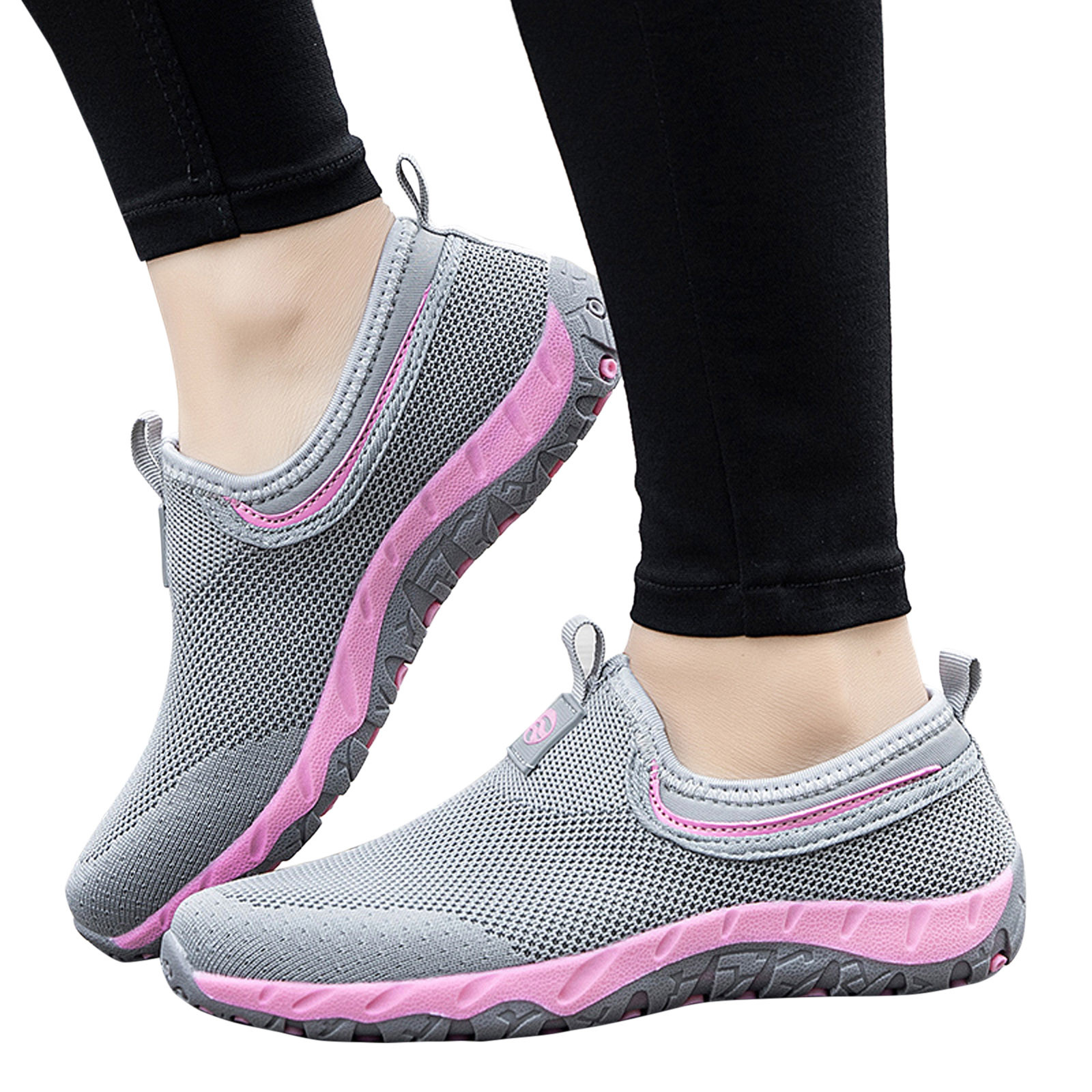 kamemir Womens Tennis Shoes Women's Casual Lace-up Sneakers Wide Width Available(Pink,8)