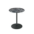 thumbnail image 3 of Circa 17.5" Round End Table with Black Marble Textured Glass Top, 3 of 3