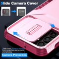 thumbnail image 2 of Rugged Case for Samsung Galaxy A15 5G with Slide Camera Cover & Drop Protection Pink, 2 of 6