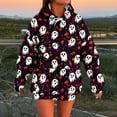 thumbnail image 2 of Makaor Cute Hoodies for Women Halloween Tunic Sweatshirt with Pockets Fleece Long Sleeve Pullover Oversized Tops, 2 of 5