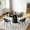 Black, variant on POVISON 47" Modern Black Round Dining Table For 4, Tempered Glass Tabletop,Carbon Steel Base