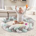 thumbnail image 5 of Almohada Almohada Ropa de cama 2M Almohada trenzada de cuatro hilos Sailing Gris Blanco Verde, 5 of 5
