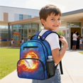 thumbnail image 3 of KUIFORTI Fire Baseball Toddler Backpack for Boys Kids School Bag with Organizer Pockets Durable Adjustable Straps for Preschool Kindergarten Back to School Gifts, 3 of 7
