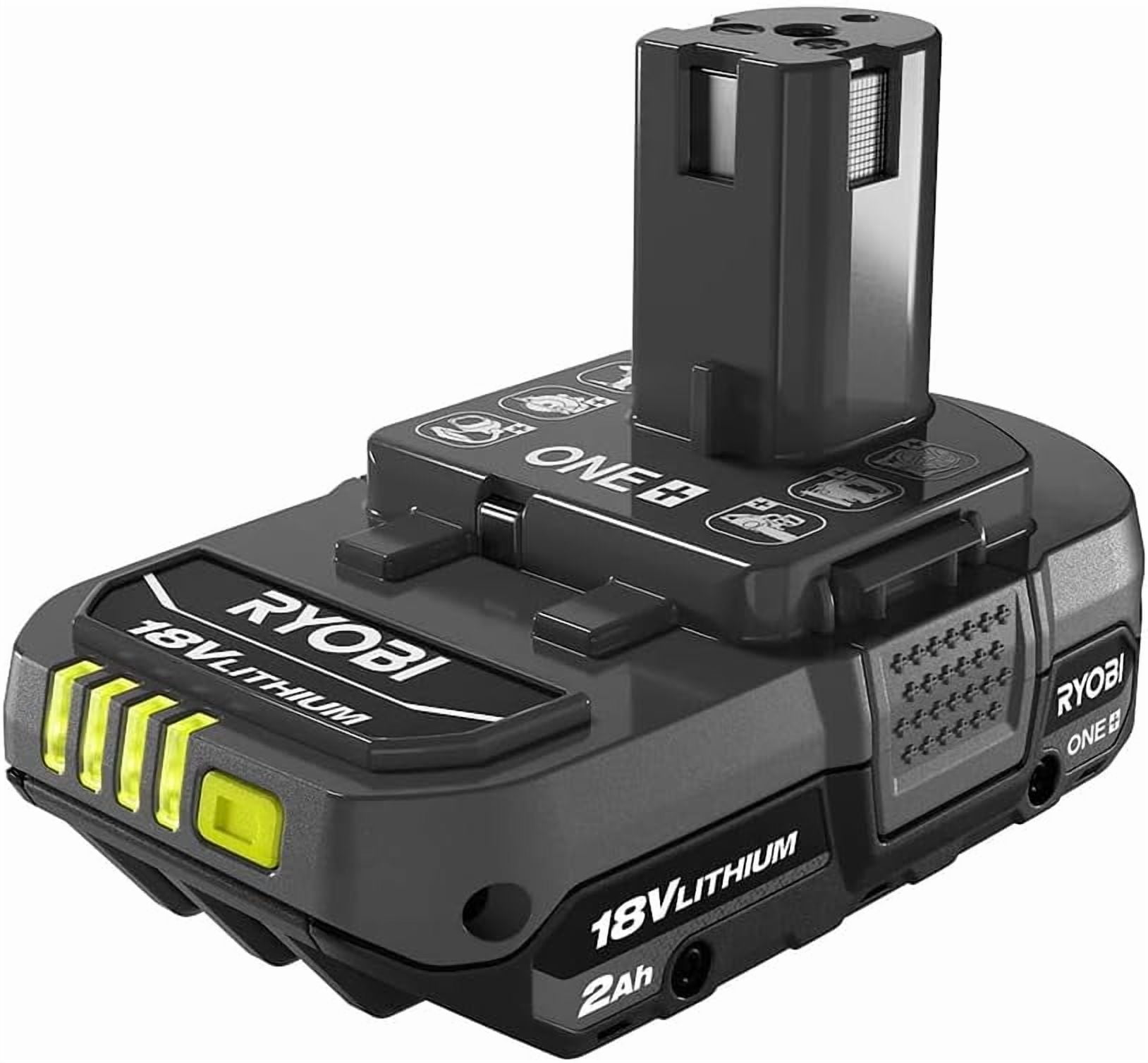 Drill Set Bundle with Ryobi 18V Cordless Drill, 1.5 Ah Lithium-ion Battery, 18-Volt Battery Charger, 40 Piece Multipurpose Drill Bits, and Buho 16 Inch Tool Bag with Outside Pockets