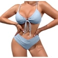 thumbnail image 2 of Babysbule Fashion Swimsuits for Women Fashion Women's Split Casual Cute Backless Split Beach Bikinis Set Swimsuit, 2 of 6